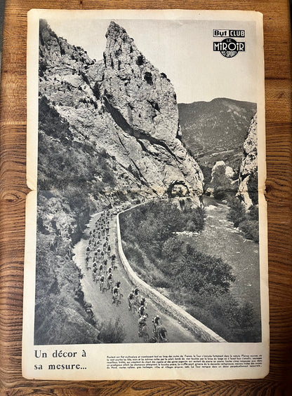 Vintage Tour de France cycling print 1951