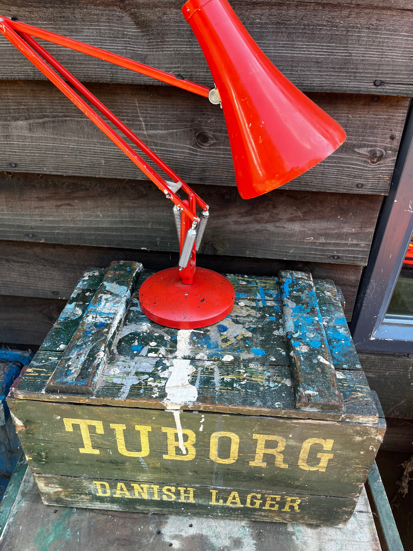 Tuborg Danish beer crate with lid c1950s