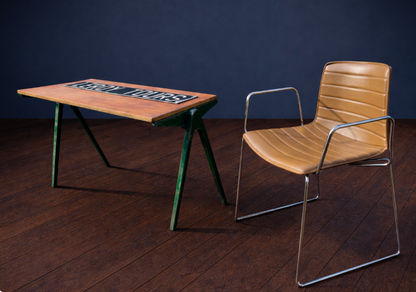 ARPER CATIFA 46 CHAIRS STUDIO / OFFICE / DINING CAMEL LEATHER - Pair