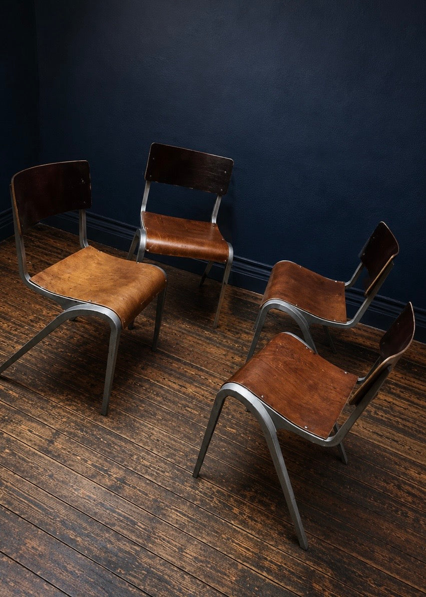 ESA Stacking Dining Chair by James Leonard for Esavian, 1950s