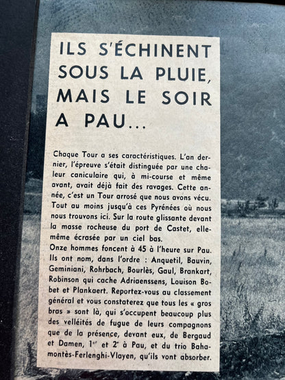 Tour de France vintage print - Pau c1958