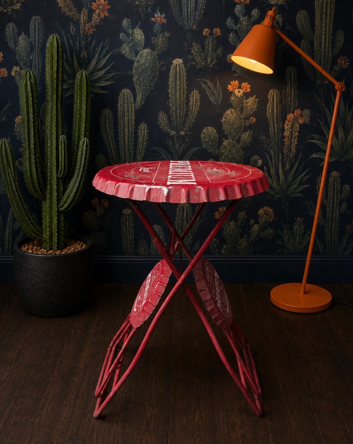 Vintage bottle top bar chair and table set