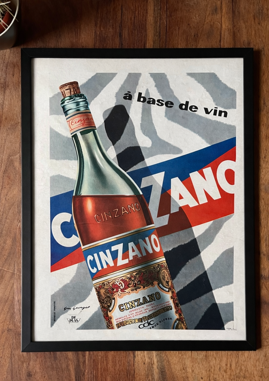 Cinzano Vermouth, Vintage Advertising Print -1950s