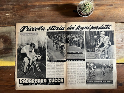 Vintage Cycling Print - 1953 Milan San Remo Fausto Coppi