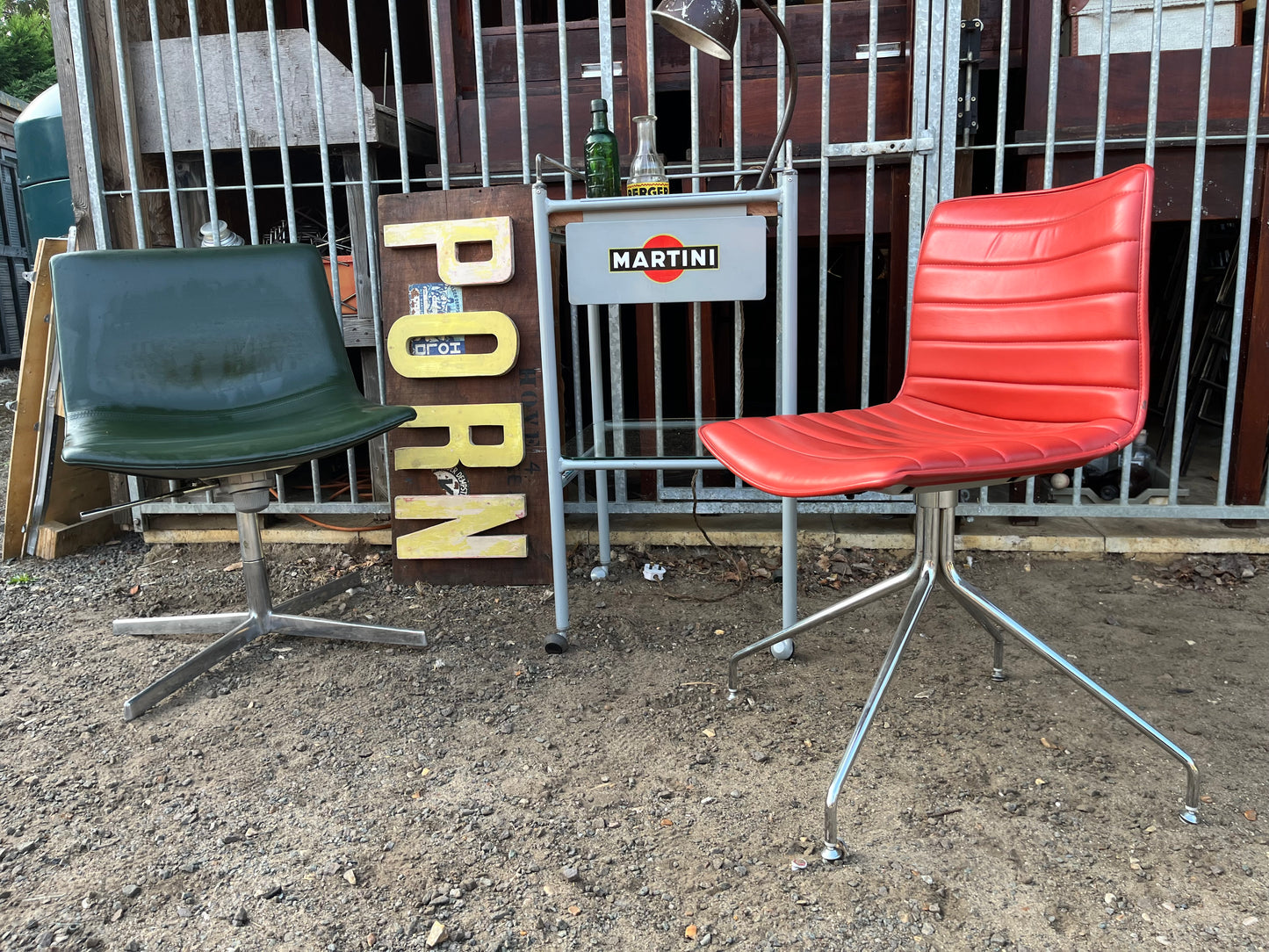 “PORN” reclaimed shop lettering custom signage