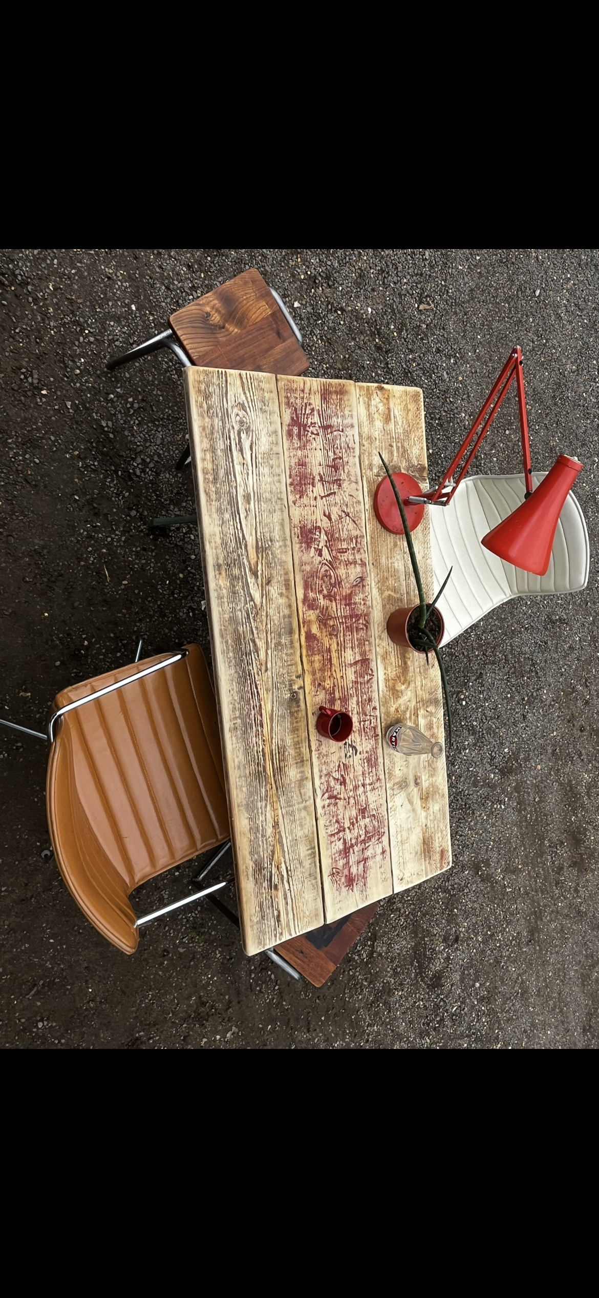 Industrial desk / table - Original with reclaimed top.