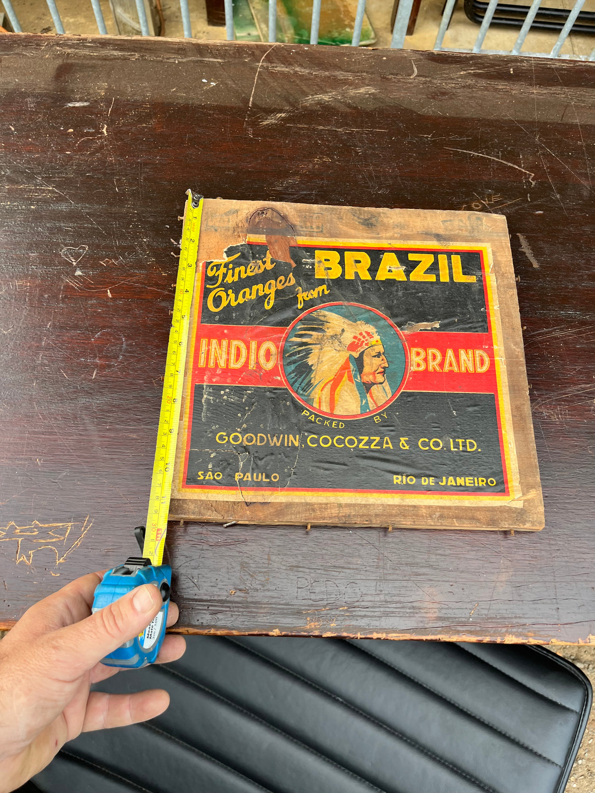 Vintage Orange crate artwork - Indio Brazil