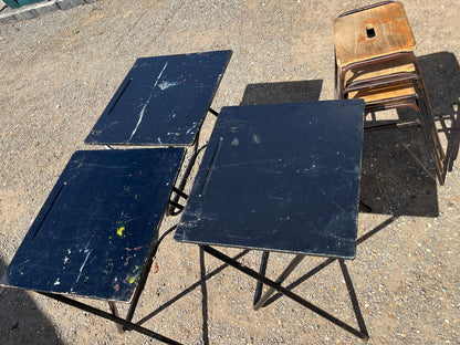 Vintage folding school exam table