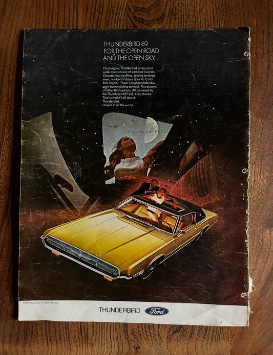 Vintage Ford Thunderbird 1969 advertising print