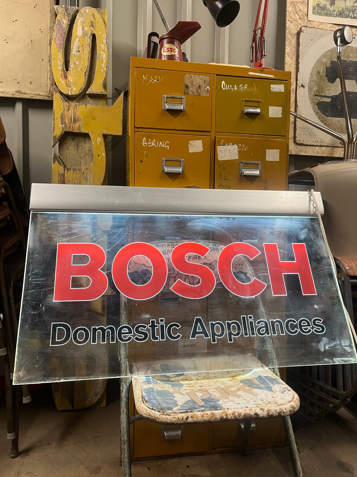 Bosch illuminated showroom sign c1980s