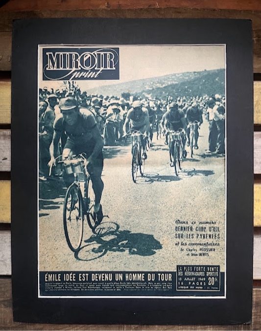 Vintage Tour de France Cycling Print - Original, 1949 émile idée