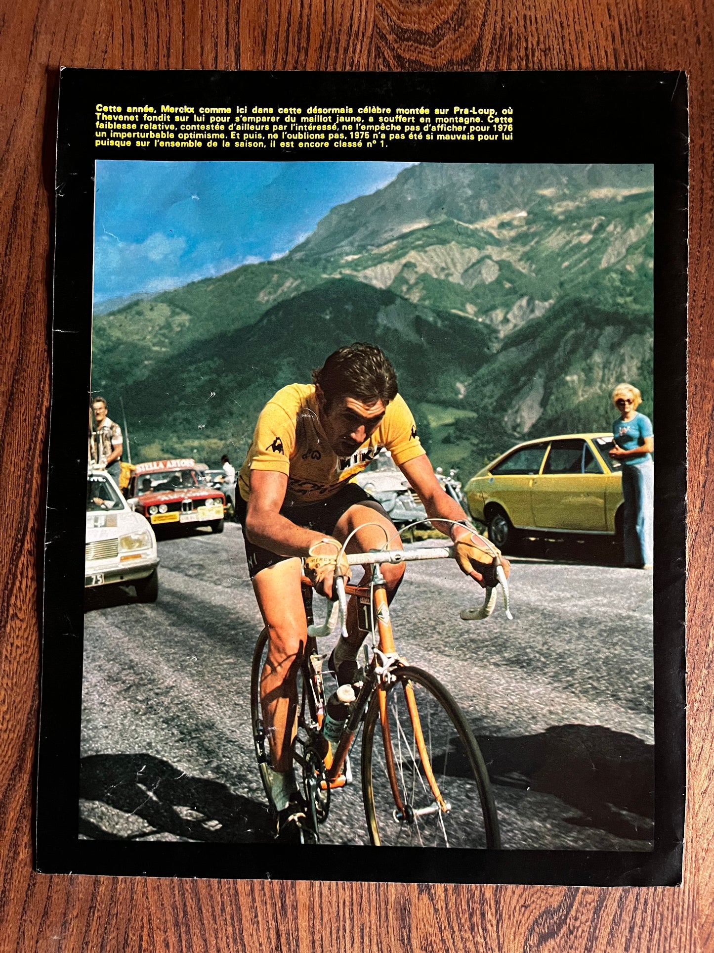 Vintage Tour de France cycling print Eddy Merckx 1973