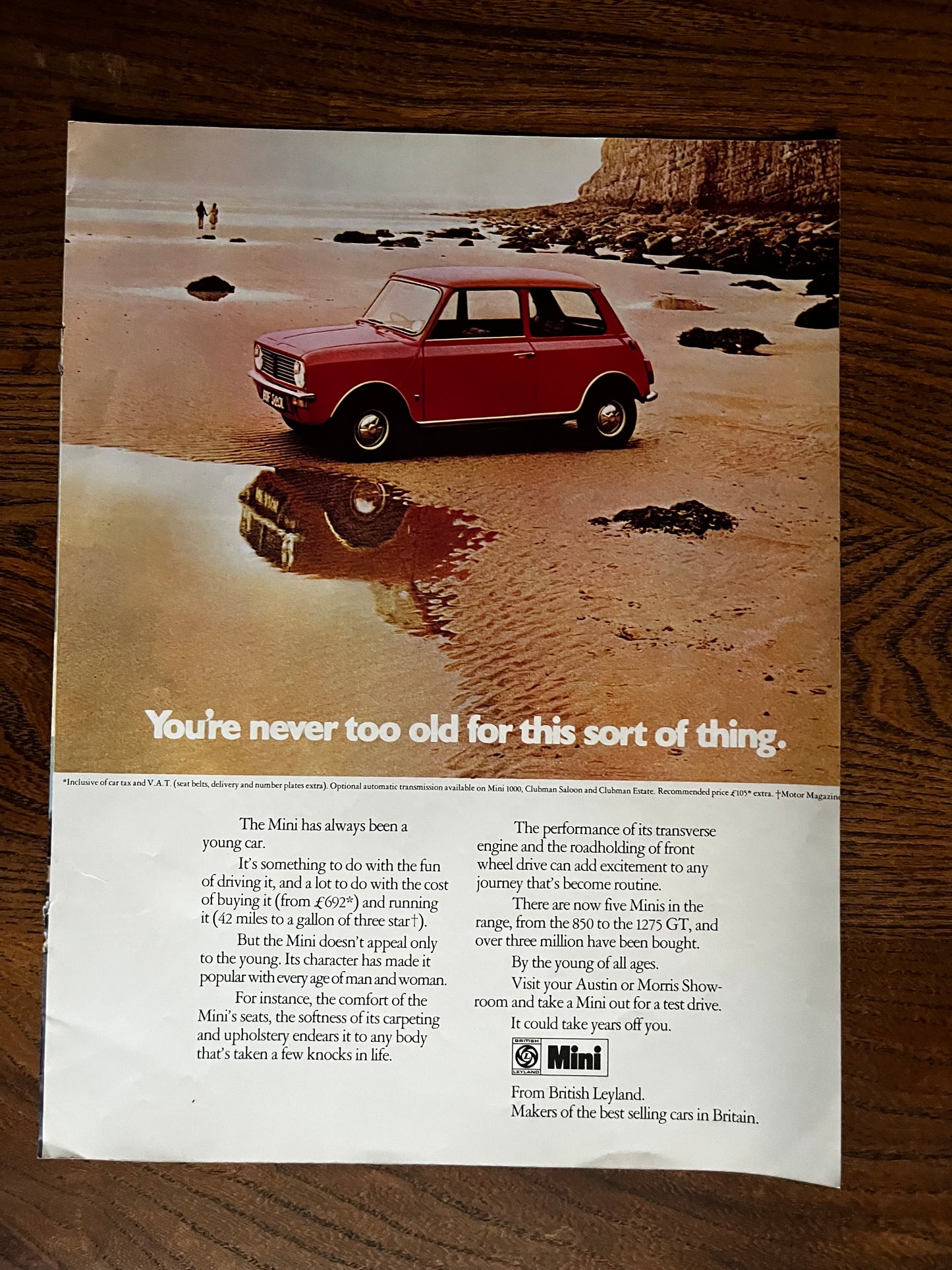 Original Mini clubman advertisement c1971