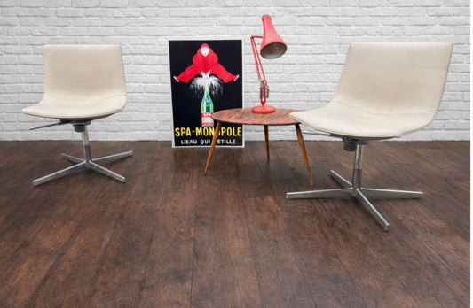 ARPER CATIFA 60 SWIVEL CHAIR STUDIO / OFFICE - CREAM LEATHER - PAIR