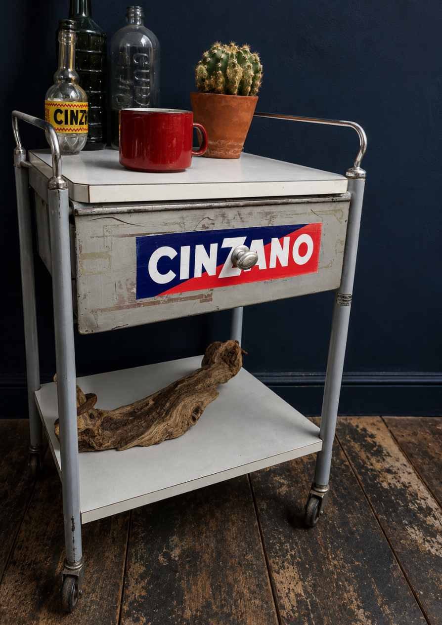 Cinzano logo drinks trolley