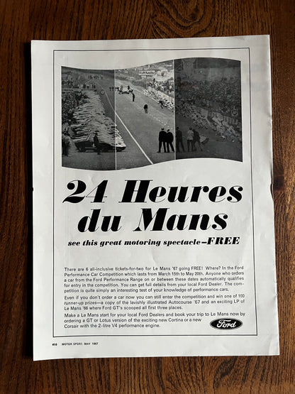 Ford Le Mans original vintage advertisement 1967
