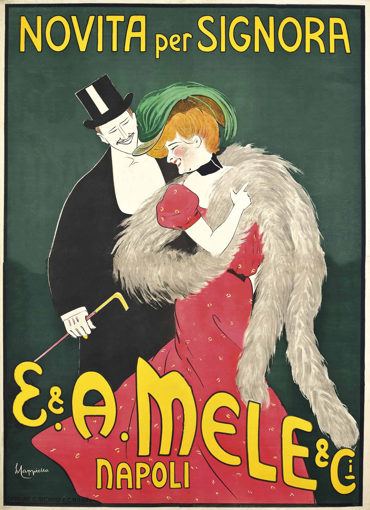 E & A Mele & Ci, Leonetto Cappiello c1900 reproduction print