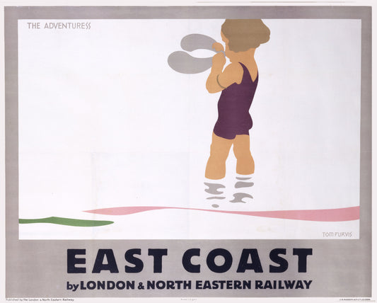 Vintage travel poster - East Coast with London North eastern railway