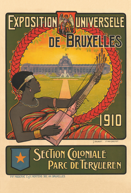 Belgian vintage Travel poster - Exposition Universelle de Bruxelles - c1910