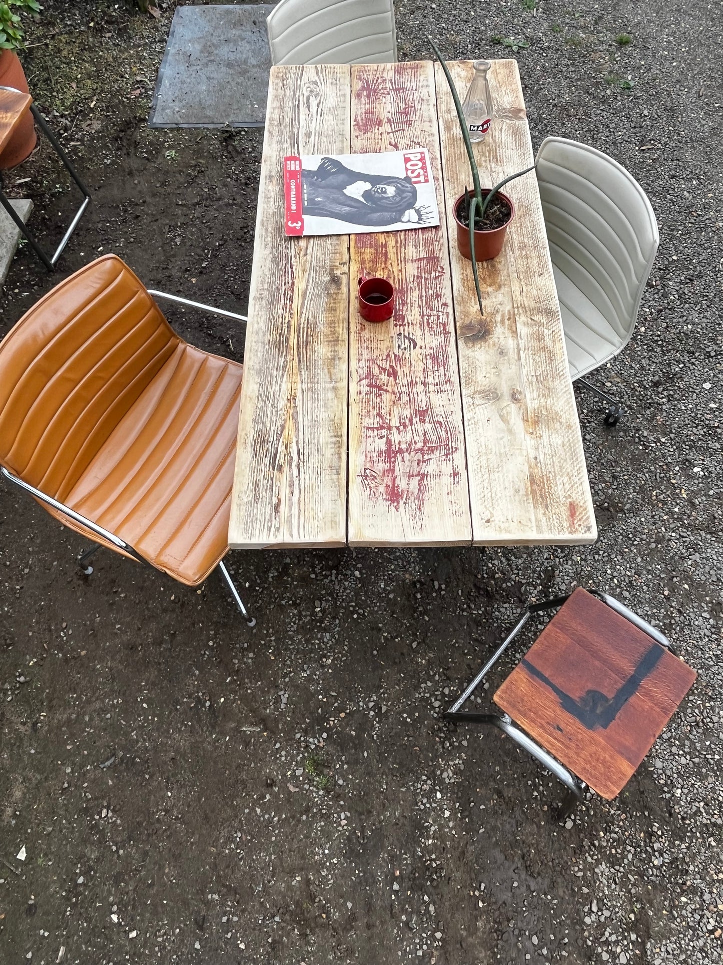 Industrial desk / table - Original with reclaimed top.