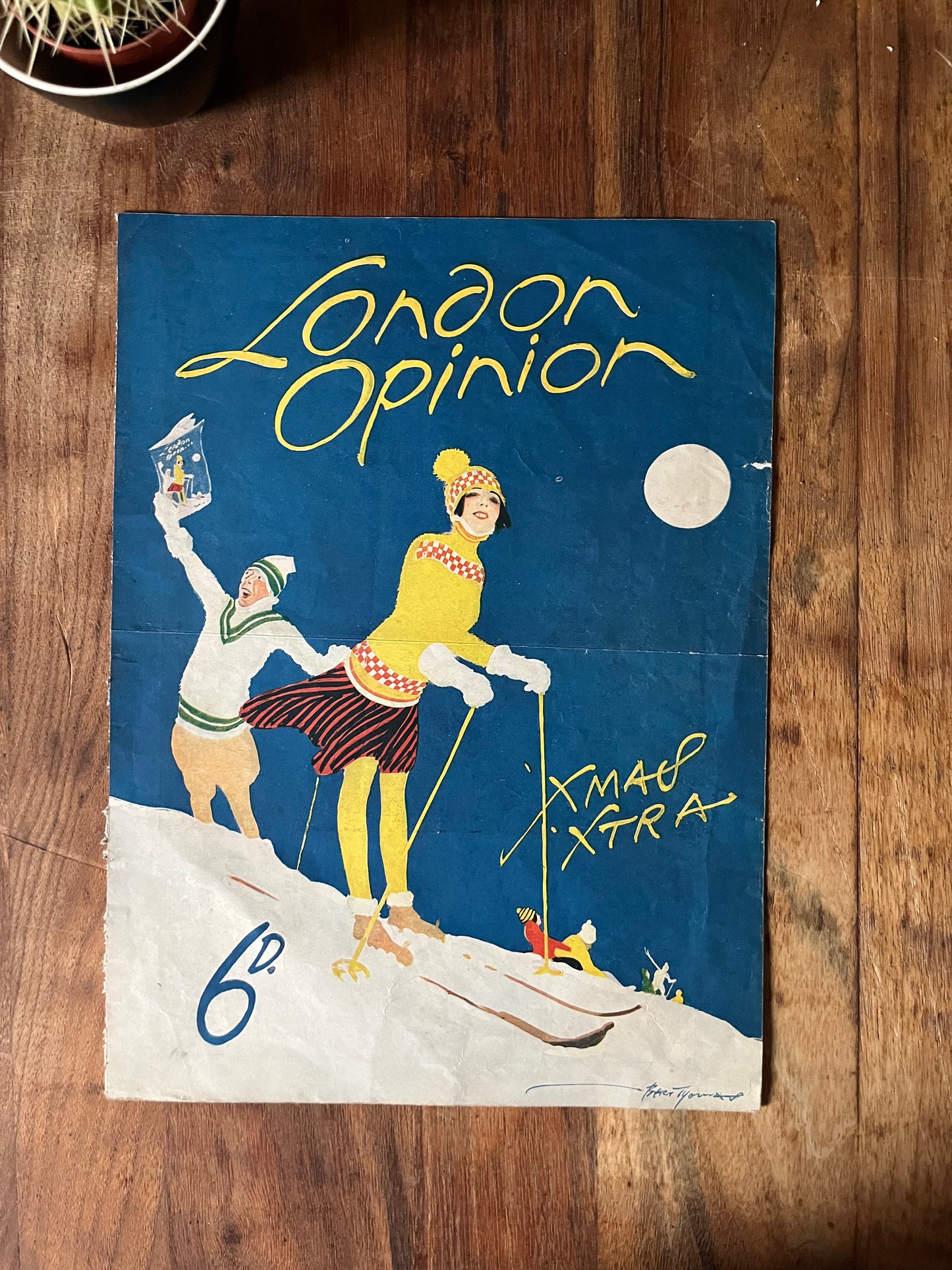 Vintage Magazine Cover -London opinion Christmas 1923