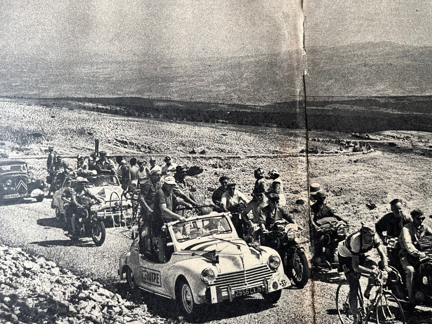 Mont Ventoux vintage cycling print 1951 Louison Bobet
