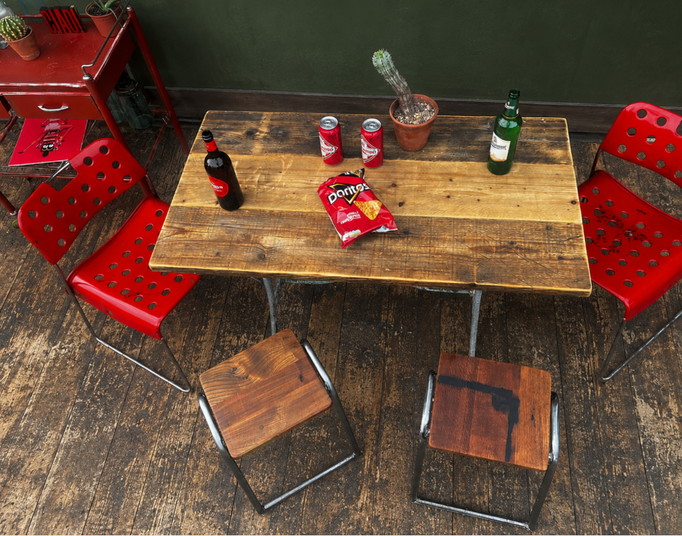 Industrial desk / table - Original with reclaimed top.
