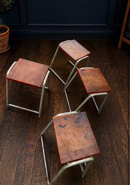 Set of Vintage School Lab Stools - Kitchen / cafe