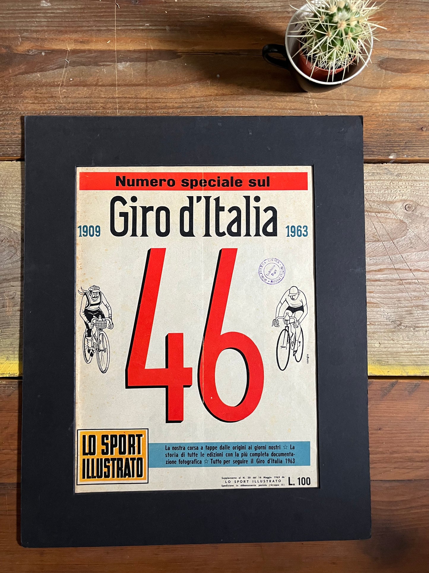 Giro d'italia Magazine original artwork 1963