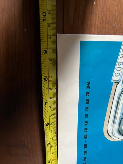 Mercedes Fintail 220 vintage poster 1960