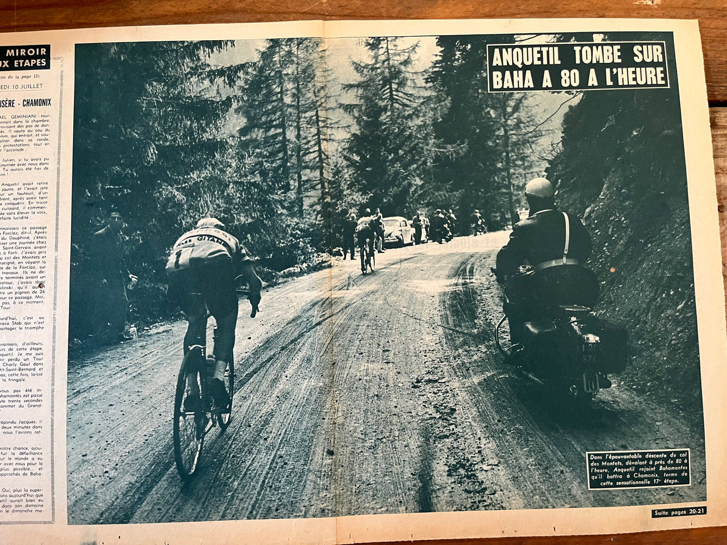 Tour de France Jacques Anquetil c1963 Alps