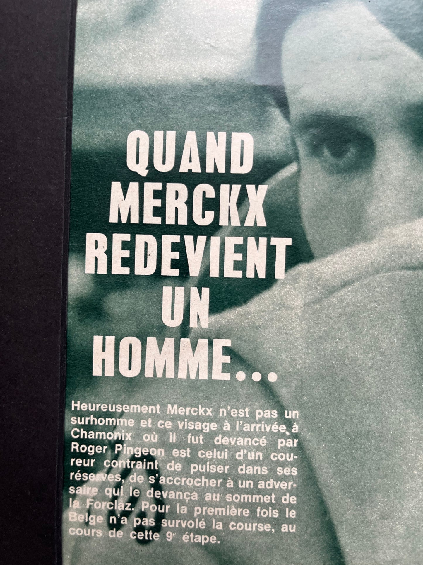 Eddy Merckx Milan San Remo vintage cycling print 1969