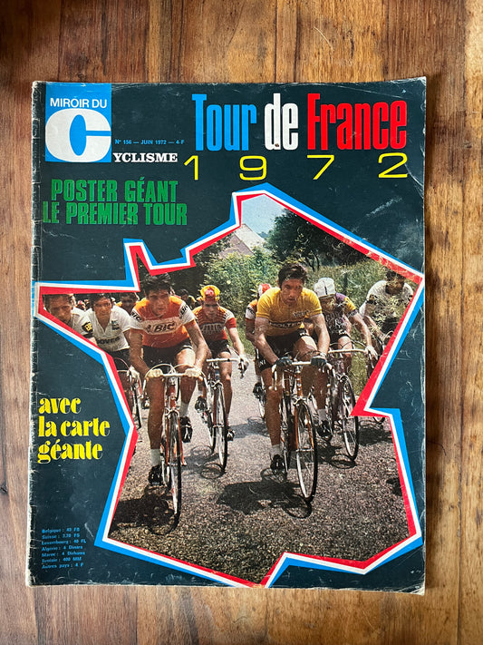 Vintage Tour de France cycling print c1972 Eddy Merckx Luis Ocana