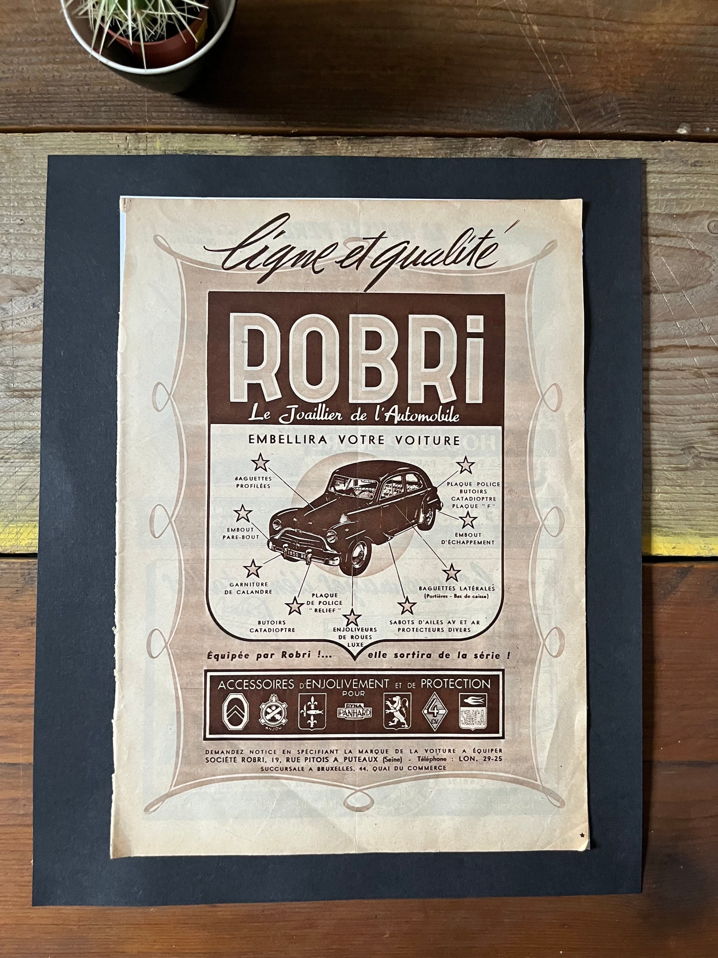 Vintage original Robri car accessories Advertisement  1950's