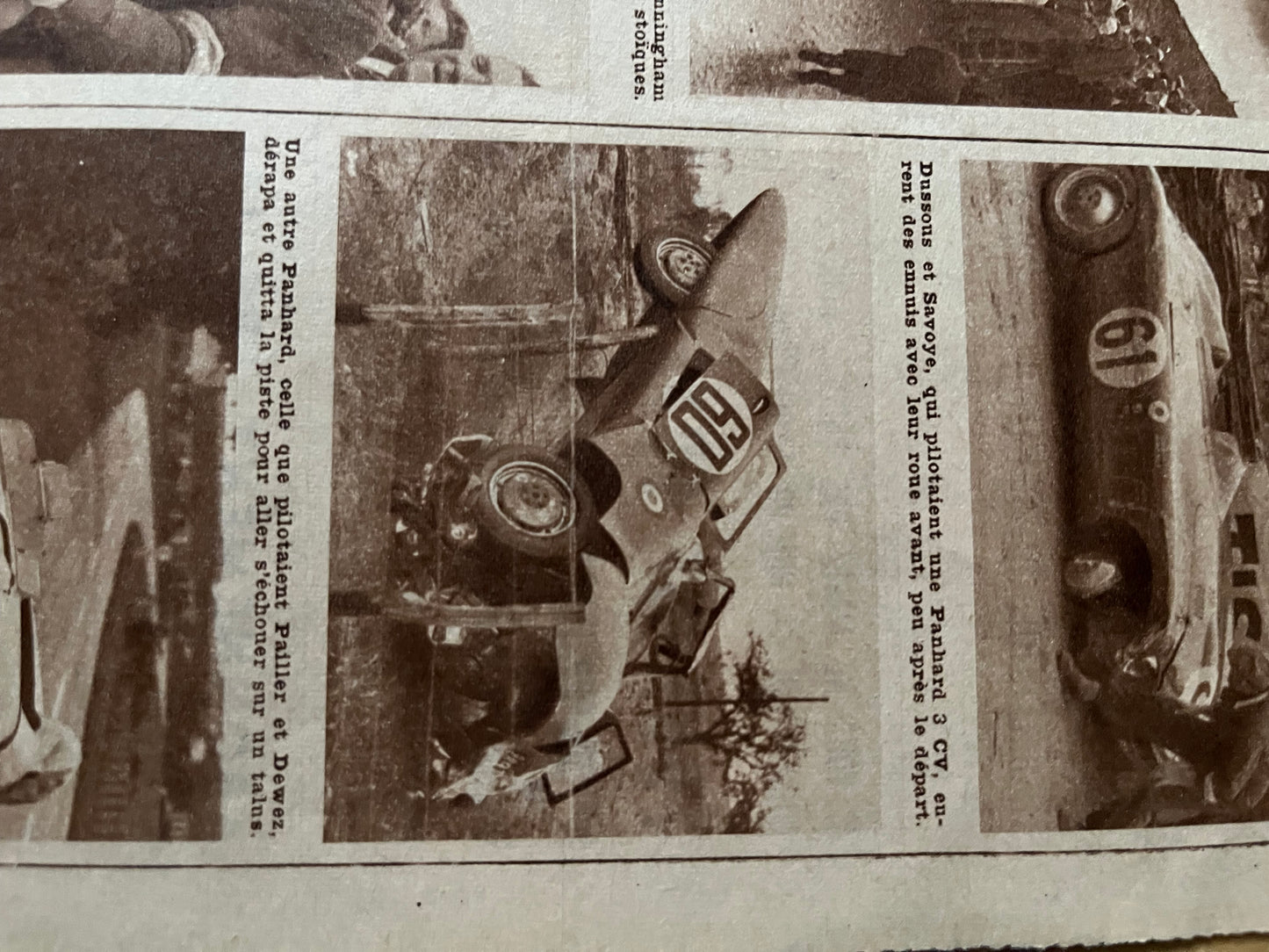 Le Mans Vintage motor racing magazine print original c1954