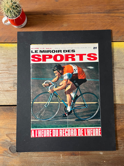Vintage Tour de France Jacques Anquetil vintage cycling poster 1967 Track / Pista
