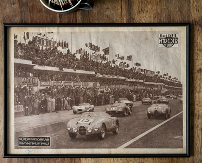 Le Mans Vintage motor racing print c1958