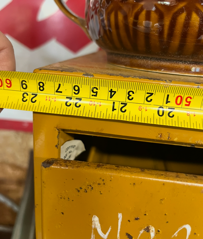 Vintage Yellow Metal filing cabinet