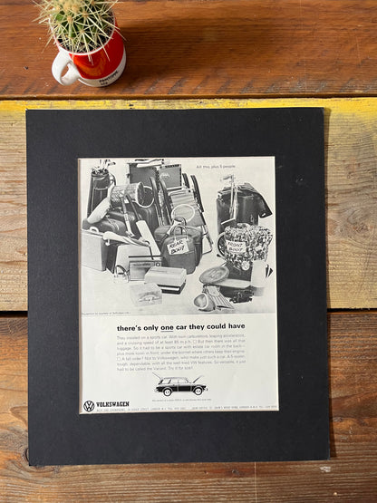 Vintage VW Volkswagen Squareback Type 3 advertising print - 1960s