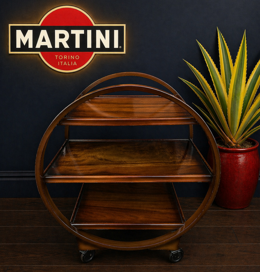 Art Deco era drinks trolley