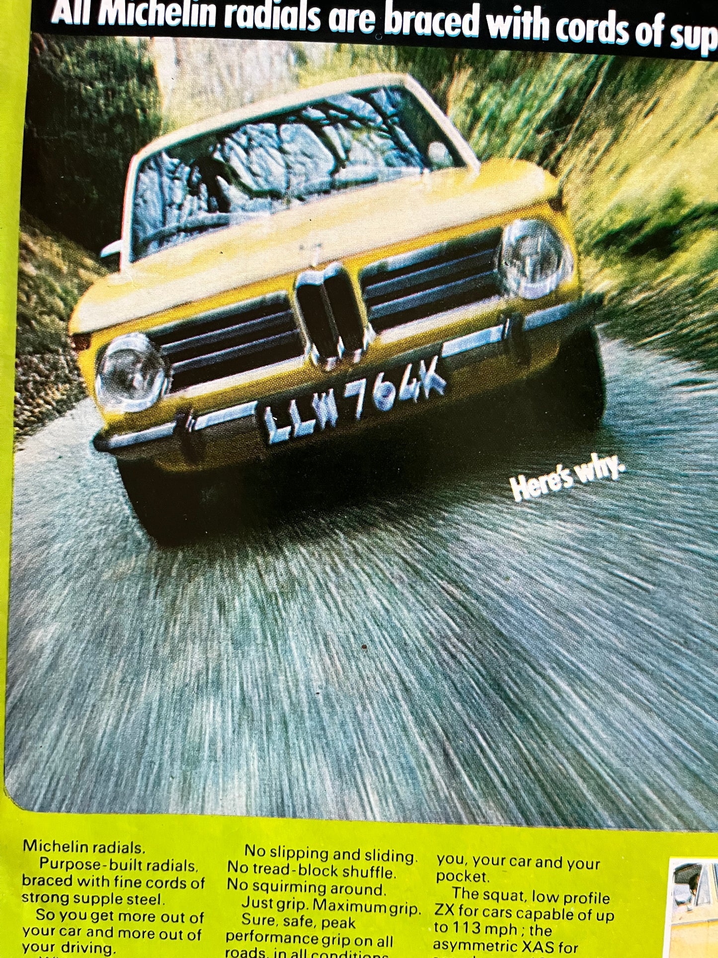 Vintage Michelin BMW 1600 Advertisement