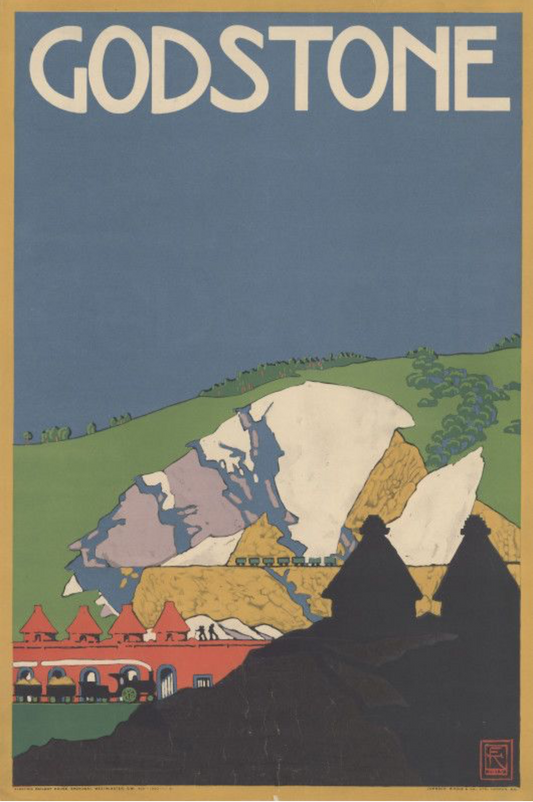 Godstone vintage poster, Edward Knight Mccaufer c1916