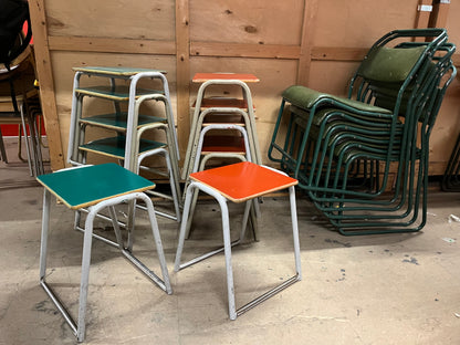 Vintage school Stacking lab stools