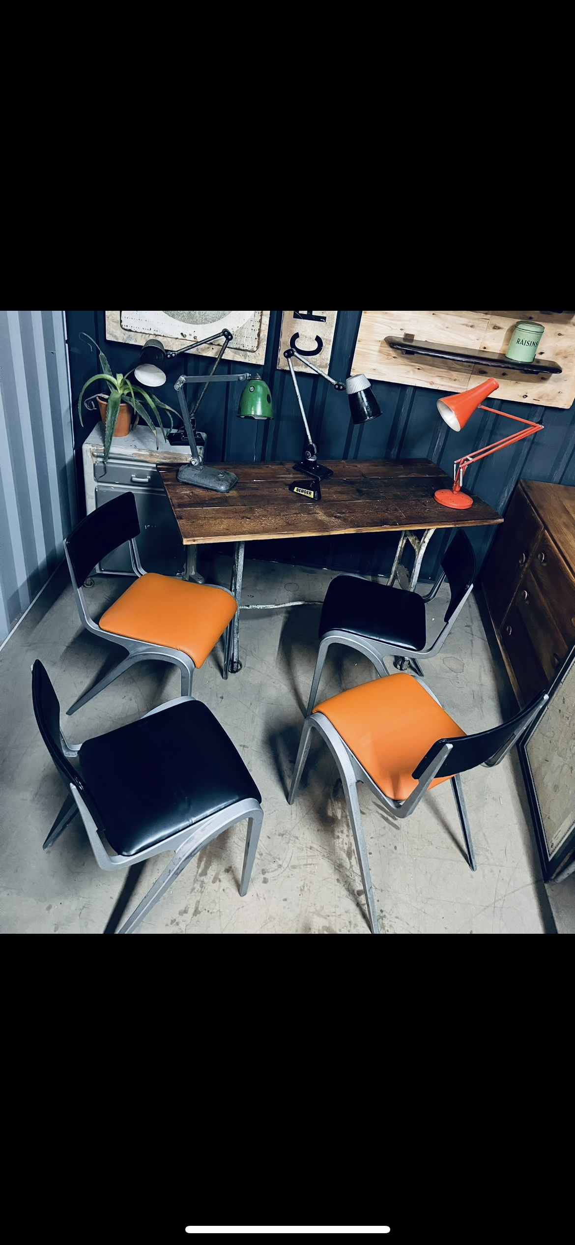 Esavian stacking chairs by James Leonard for ESA set of four