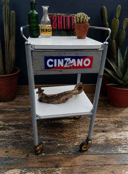 Cinzano logo drinks trolley