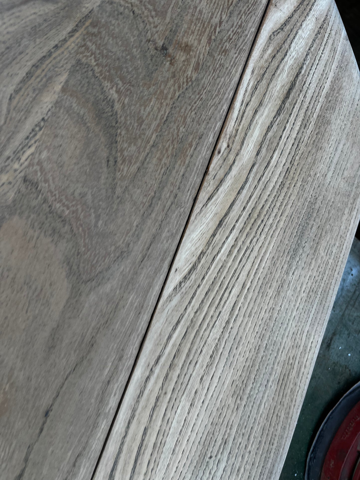 Custom made reclaimed elm shelving