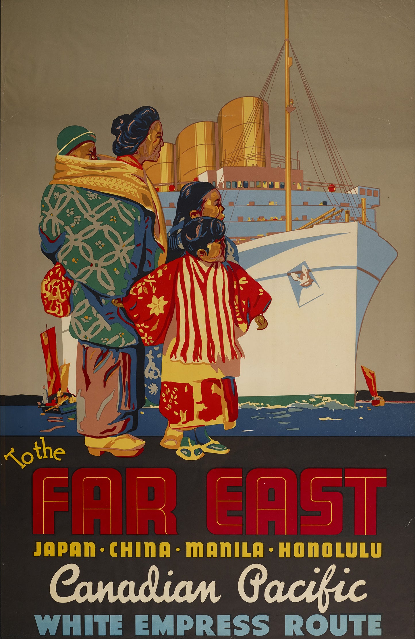 Vintage Canada Pacific Air Far east route advertisement c1904