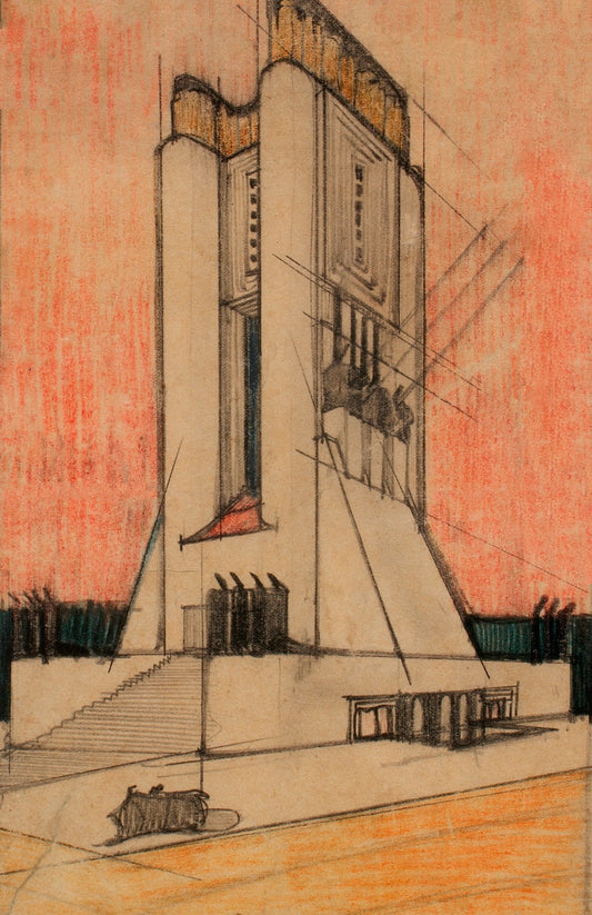 Antonio Sant'Elia - 'First World War Memorial', Italy, c1912-16 vintage poster