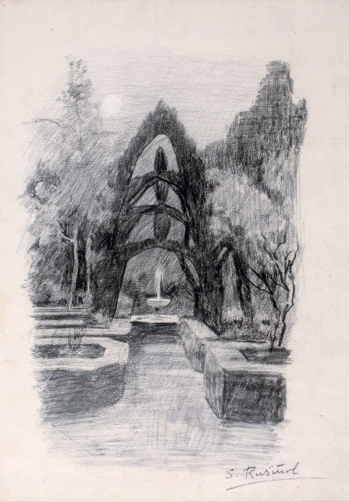 Gardens of the Generalife c.1895 - Art Print