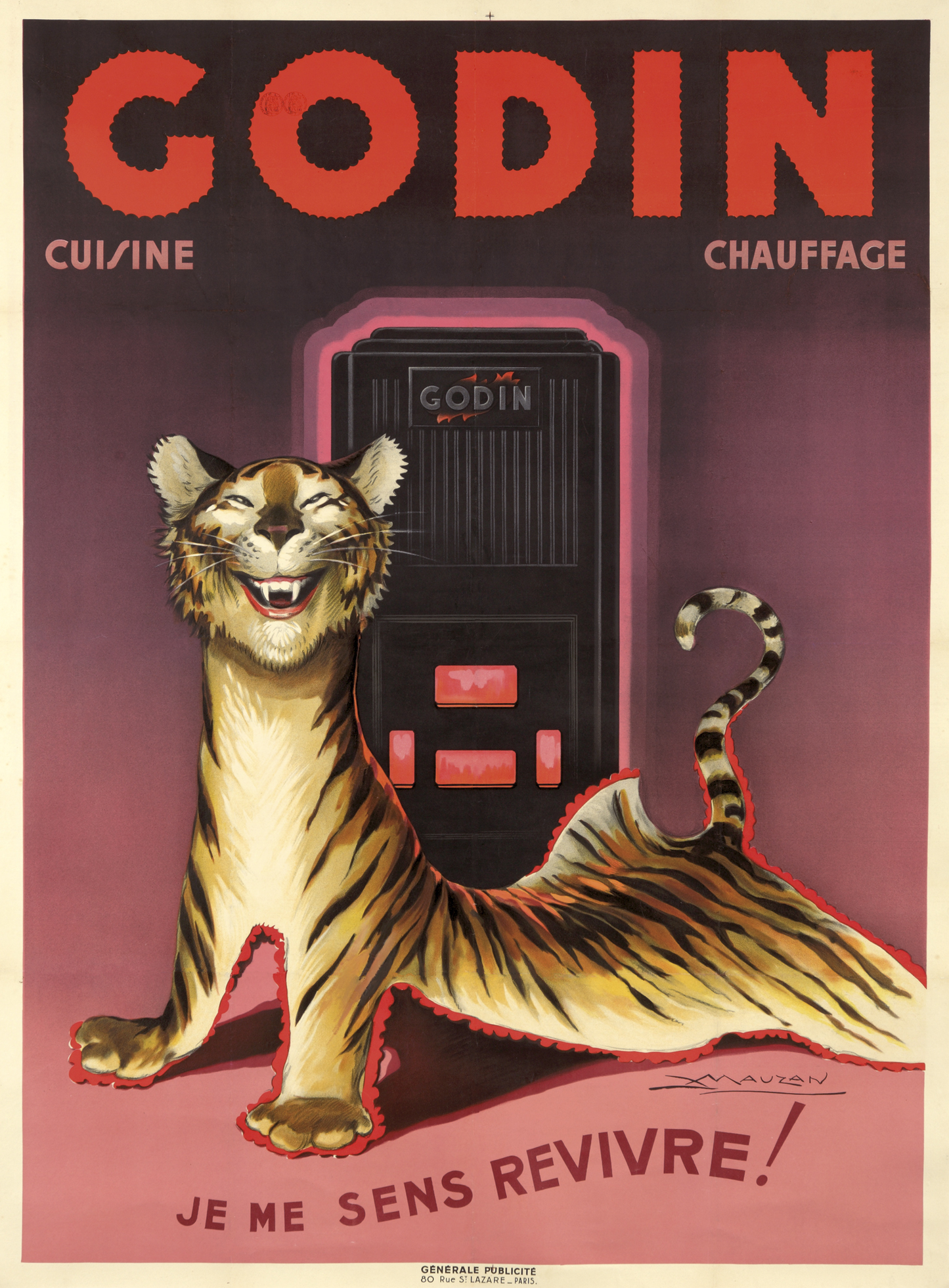 Godin vintage poster by Achille Mauzin c1939